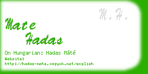mate hadas business card