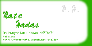 mate hadas business card